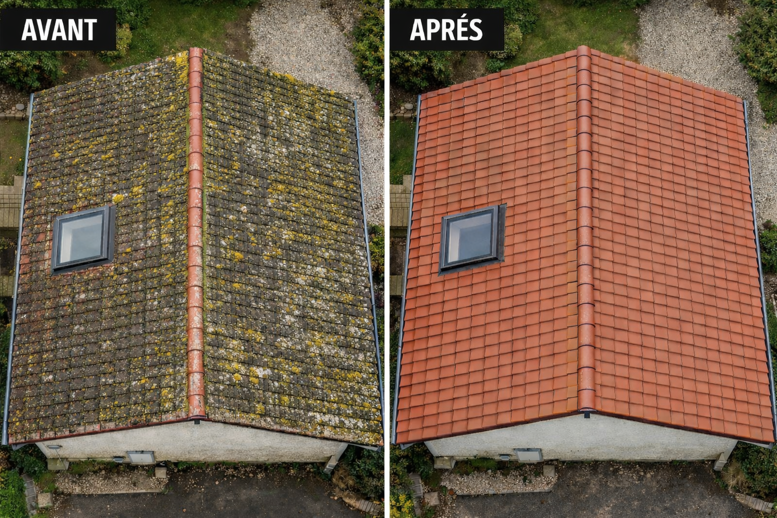 Drone nettoyage toiture Chambéry